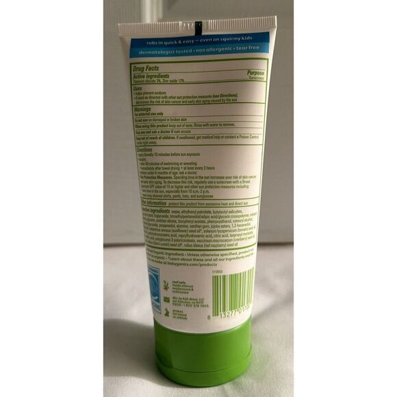 Kids by Babyganics SPF 50 Mineral Sunscreen 6 fl oz NEW - Picture 2 of 2